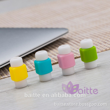 Many candy colors mixed rubber cable protector for iPhone